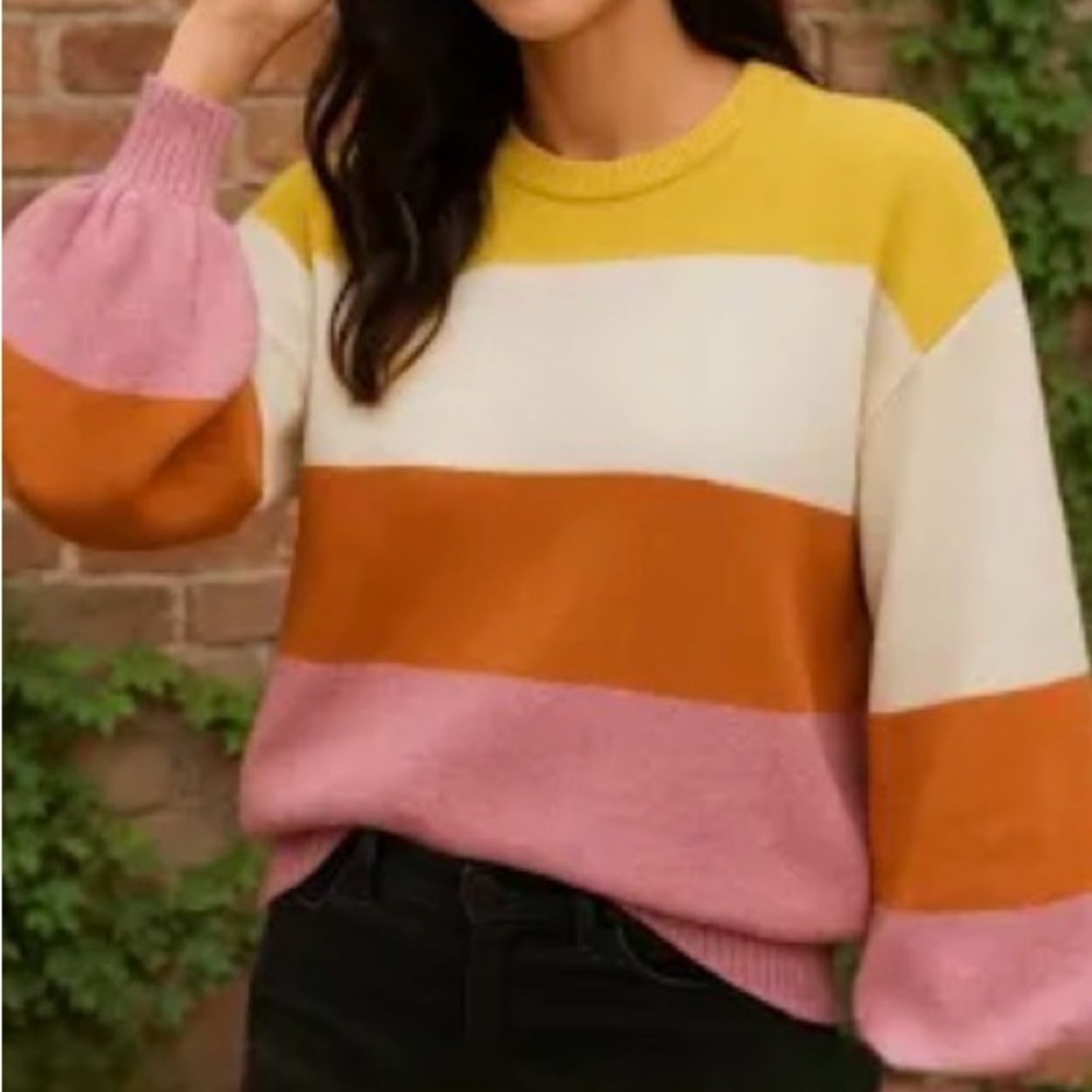 Madewell Balloon Sleeve Alpaca Wool Sweater